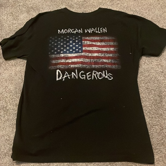 Morgan Wallen Black Unisex Shirt Size L (Large) Back and Front Designs USED!! - Picture 6 of 7